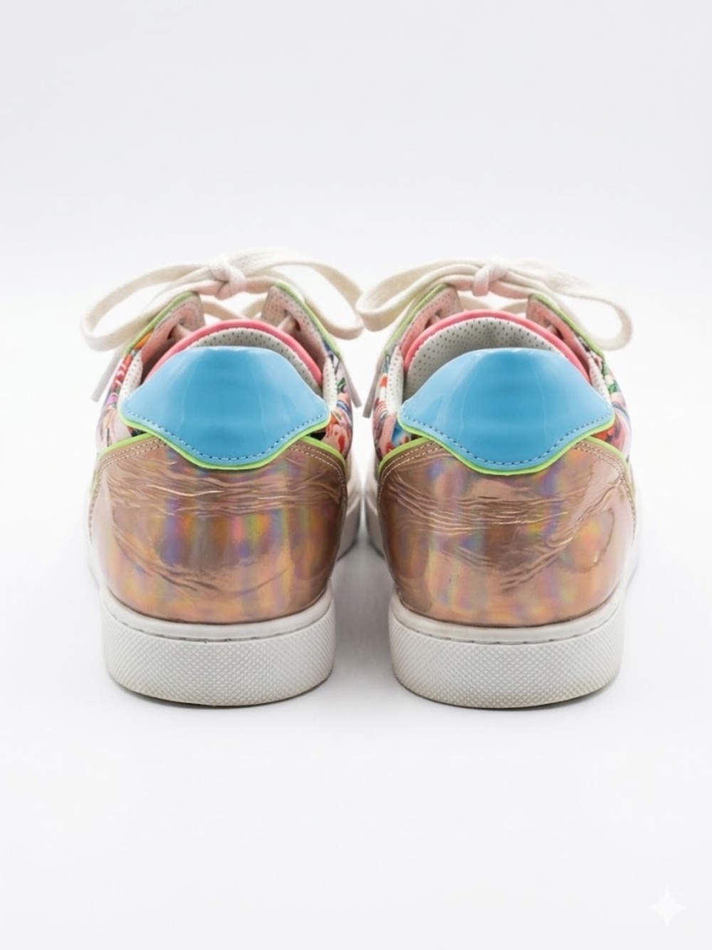 Christian Louboutin Viera Graphic Print Patent Red Sole Sneakers 38 - Picture 6 of 16